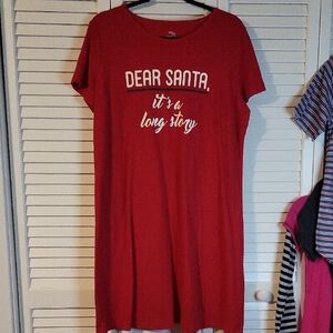 Secret Treasures Red 'Dear Santa' Sleep Shirt